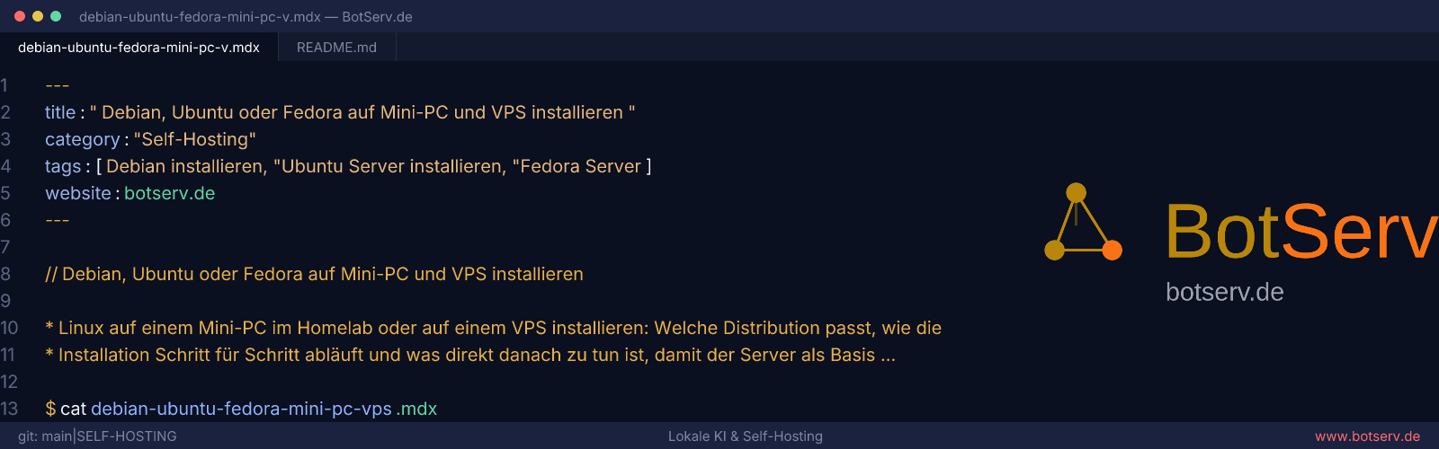 Debian, Ubuntu oder Fedora auf Mini-PC und VPS installieren