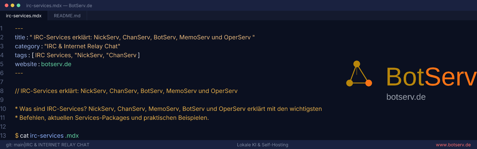 IRC-Services: NickServ, ChanServ, BotServ und Co. erklärt