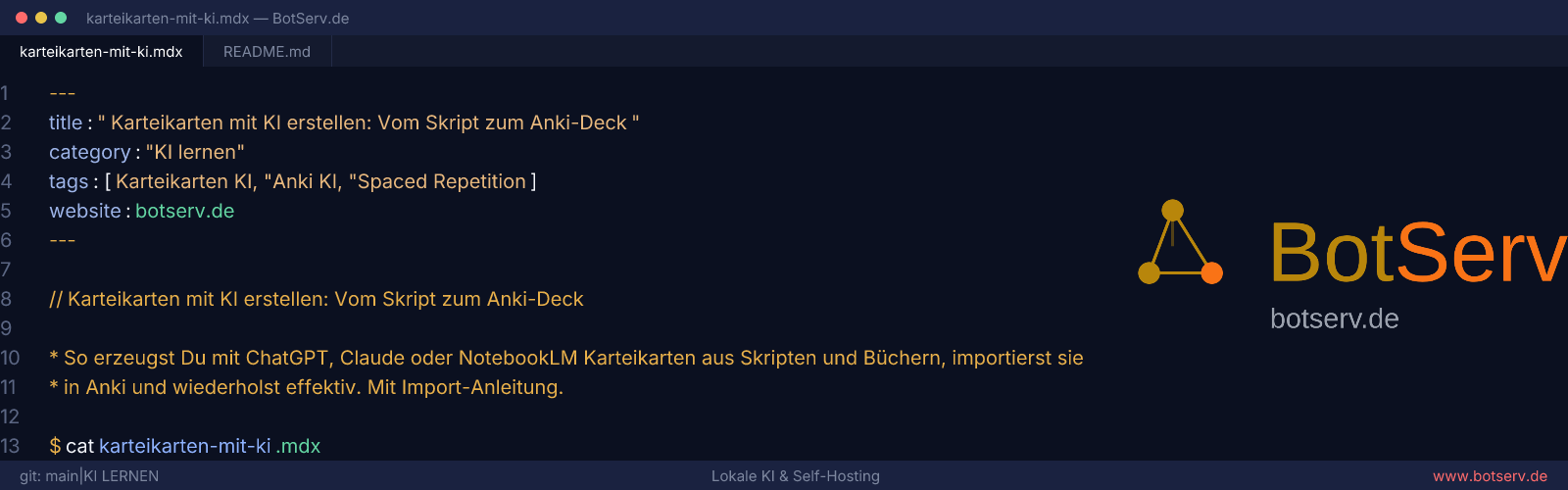 Karteikarten mit KI erstellen und in Anki importieren
