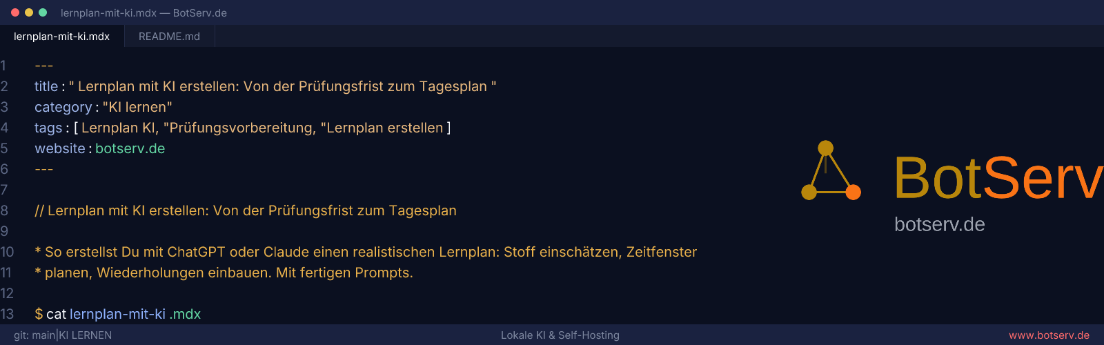 Lernplan mit KI erstellen: Von der Frist zum Tagesplan