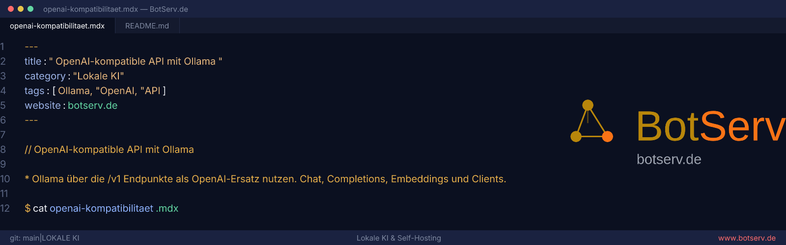 OpenAI-compatible API with Ollama